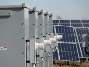solar energy panels and electrical boxes outdoors
