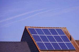 solar panels on house roof